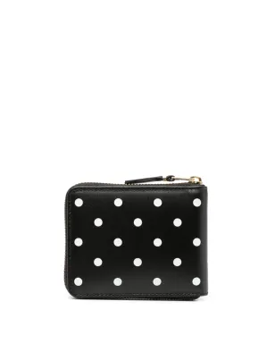 Comme Des Garçons Wallet ポルカドットプリントウォレット - ブラック - サムネイル2