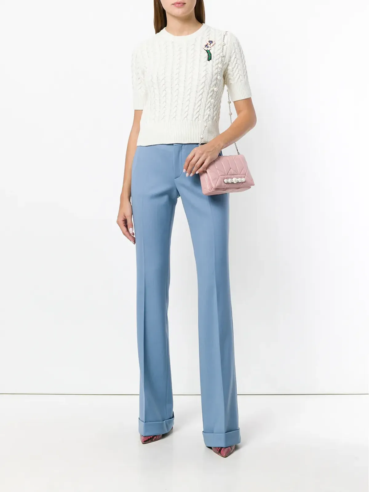 Miu Miu ブートカット テーラードパンツ - 画像2