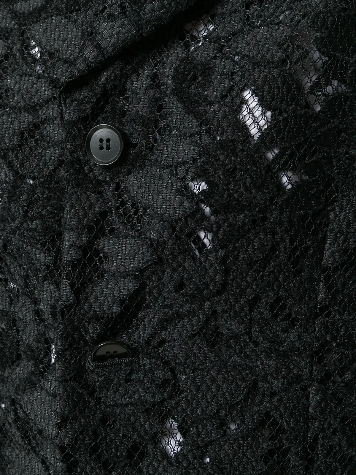 Comme Des Garçons Pre-Owned レースパネルジャケット - ブラック - 画像5