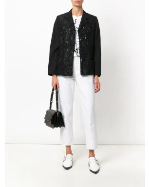 Comme Des Garçons Pre-Owned レースパネルジャケット - ブラック - サムネイル2