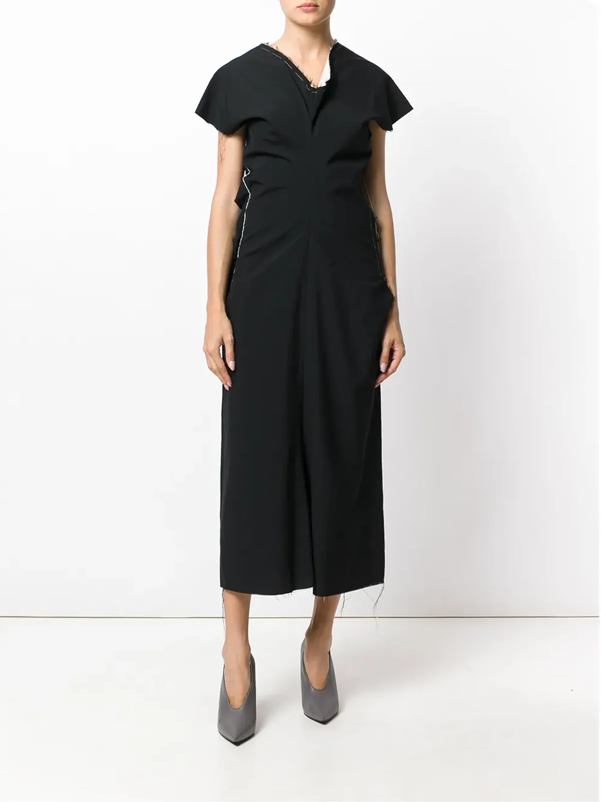Comme Des Garçons Pre-Owned ローエッジのペプラムドレス - 画像2