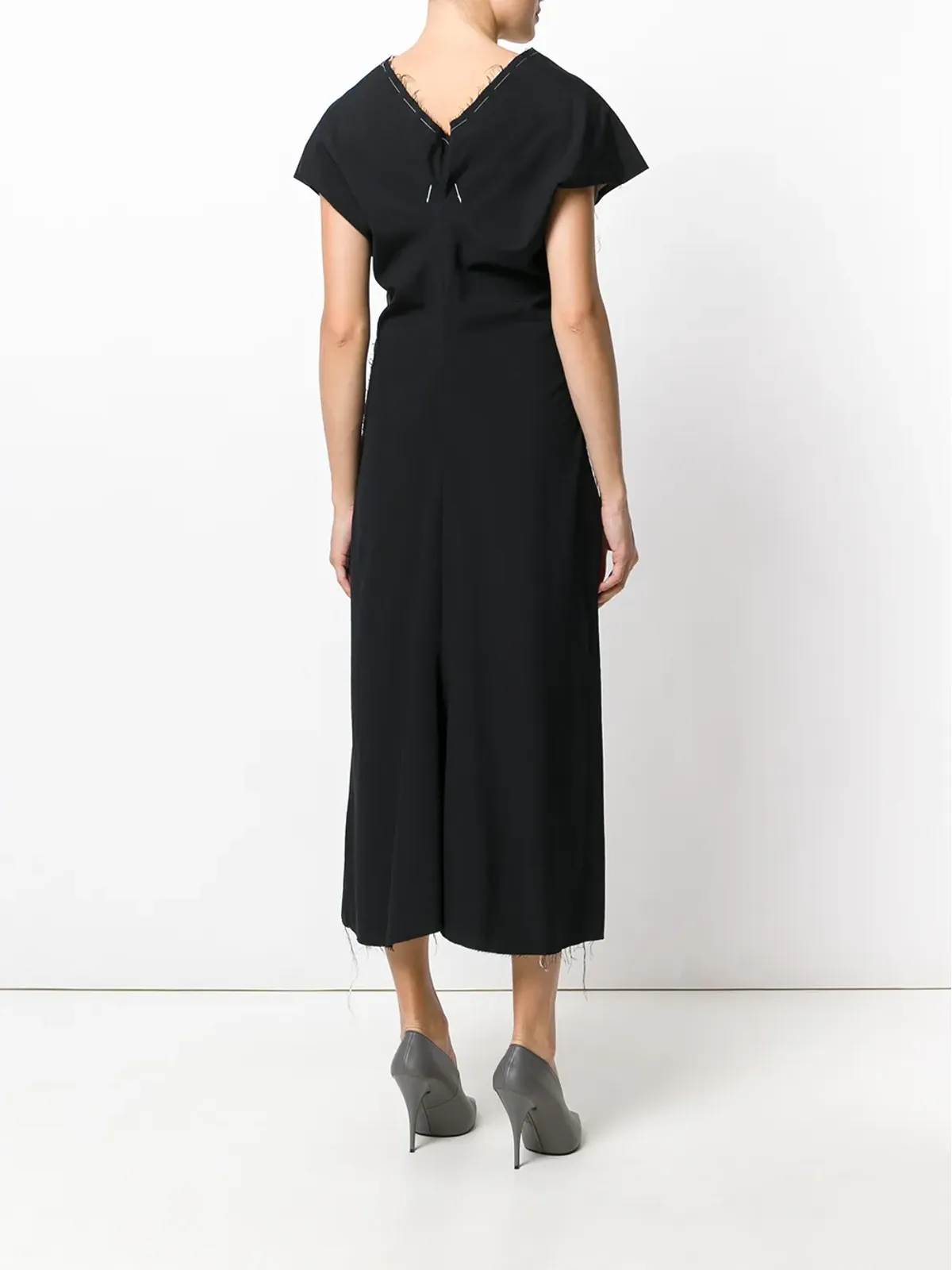 Comme Des Garçons Pre-Owned ローエッジのペプラムドレス - 画像4