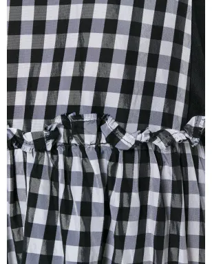 Comme Des Garçons Pre-Owned フリル付きギンガムチェック柄のブラックドレス - サムネイル5