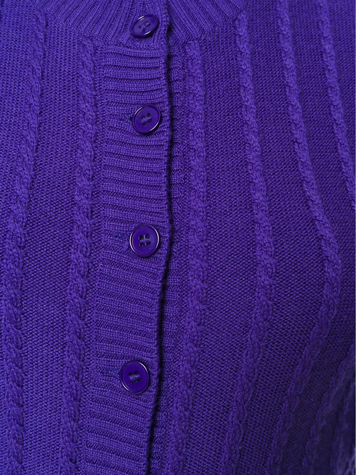 Christian Dior Pre-Owned 1990年代 ラッフルトリム付きニットスカートスーツ - 紫 - 画像5