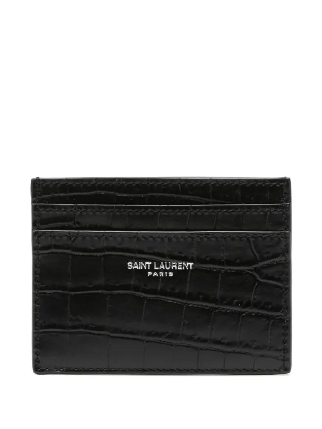 Saint Laurent Saint Laurent クロコダイル型押しレザーカードホルダーの商品画像