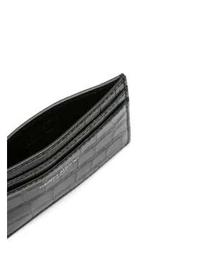 Saint Laurent クロコダイル型押しレザーカードホルダー - サムネイル3