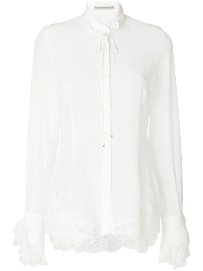 Ermanno Scervino Ermanno Scervino レースフリルブラウスの商品画像