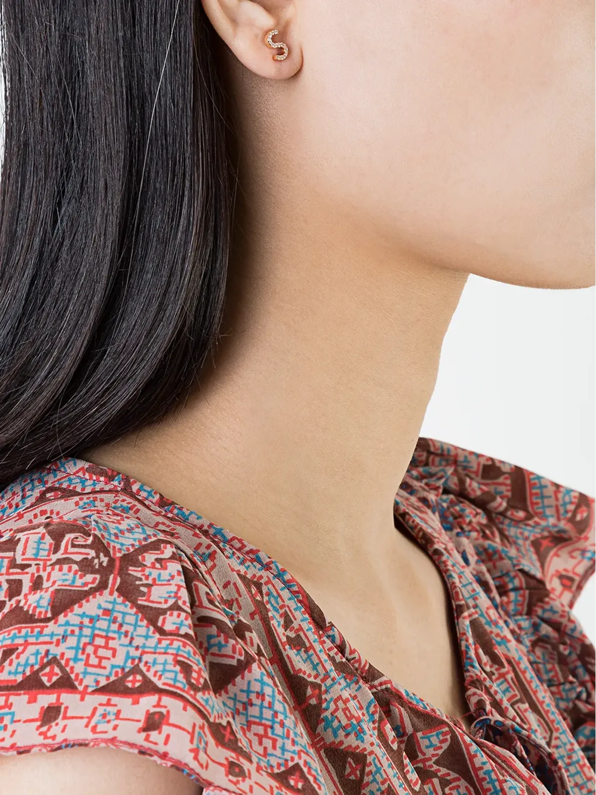 ALINKA 18K ローズゴールド ALINKA ID ダイヤモンド スタッド ピアス - 画像2