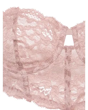Fleur Du Mal シャーロット レース ロングライン ブラジャー - Neutrals - サムネイル4