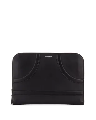 Alexander McQueen ロゴスタンプ レザー クラッチ - ブラック - サムネイル1
