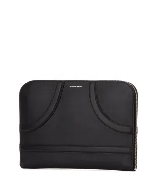Alexander McQueen ロゴスタンプ レザー クラッチ - ブラック - サムネイル3