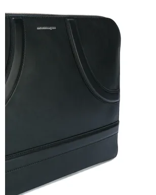 Alexander McQueen ロゴスタンプ レザー クラッチ - ブラック - サムネイル4