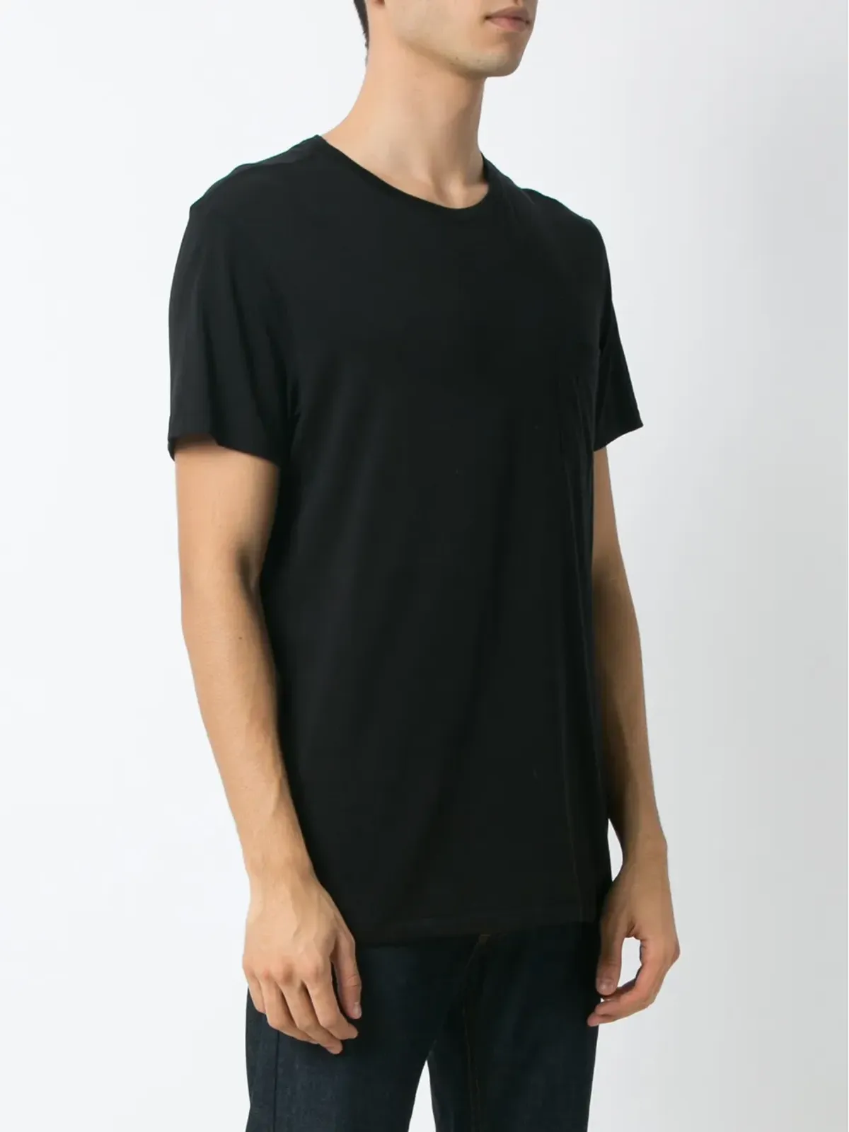 Osklen 無地コットンTシャツ - ブラック - 画像3