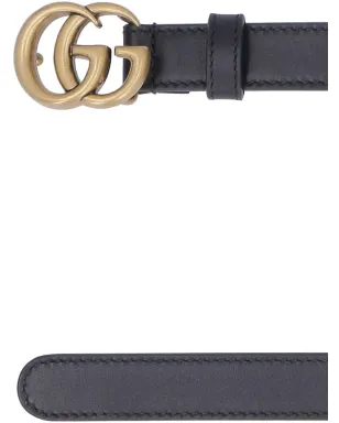 Gucci ダブルGバックル レザーベルト - サムネイル2