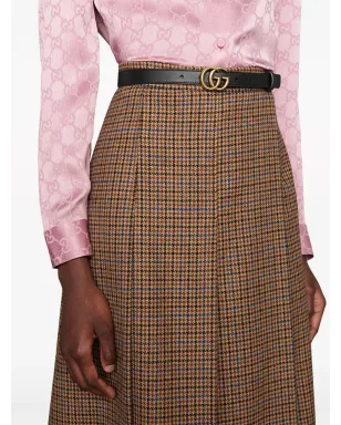 Gucci ダブルGバックル レザーベルト - サムネイル3