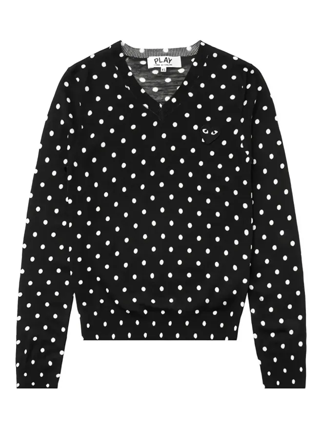 COMME des GARÇONS PLAY Comme Des Garçons Play ポルカドット柄ニットセーターの商品画像