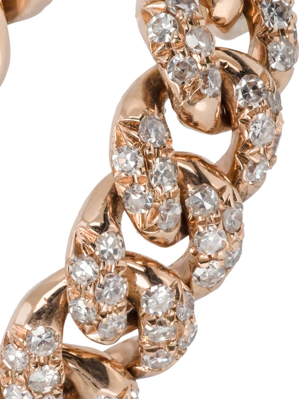 SHAY 18K ローズゴールド ダイヤモンド チェーンリンク リング - 画像3