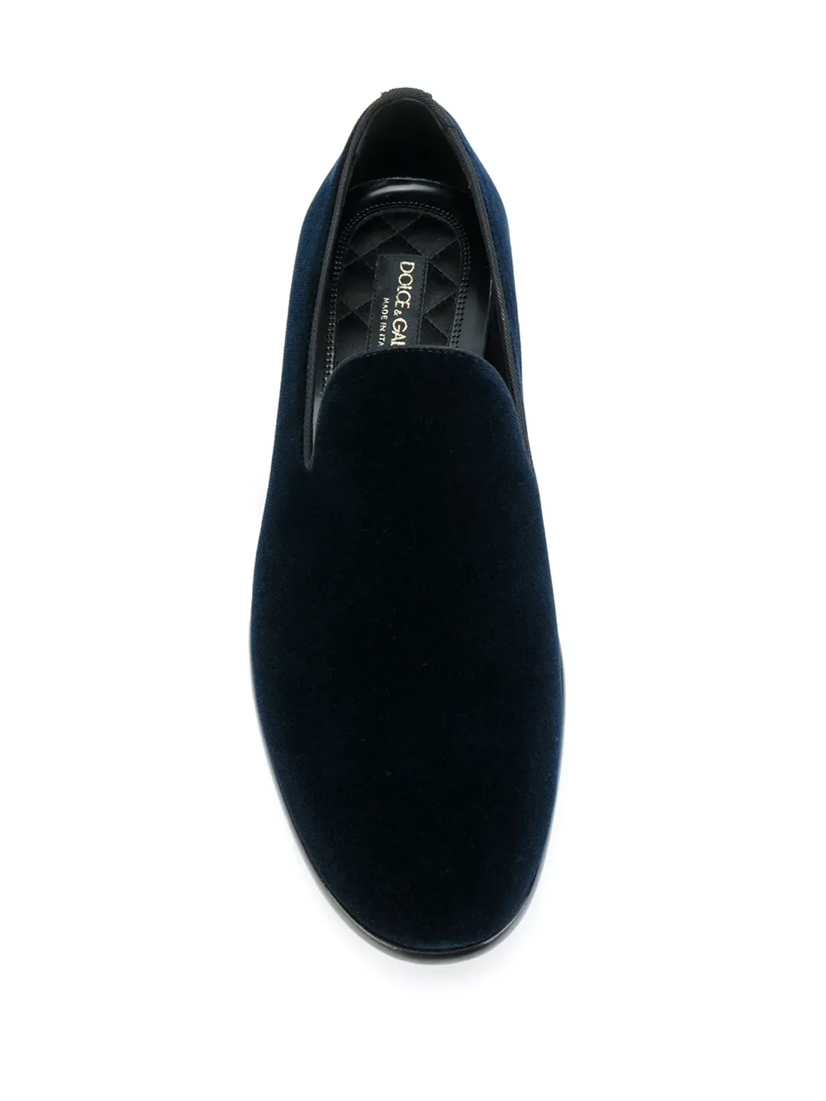Dolce & Gabbana ベルベットスリッパ ブルー - 画像4