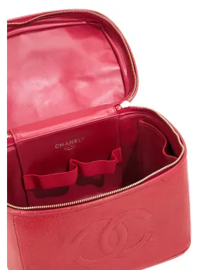 CHANEL Pre-Owned CCロゴ ツーウェイ コスメティック トート - レッド - サムネイル5