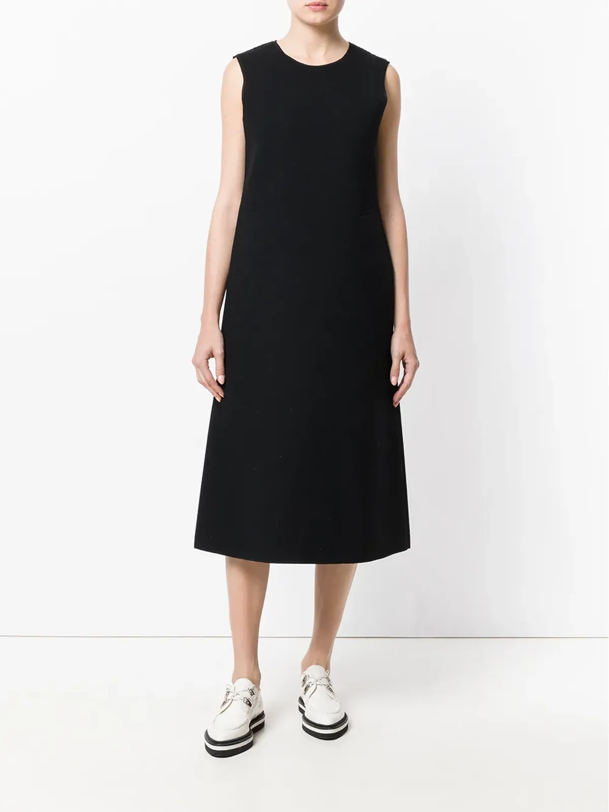 Comme Des Garçons Pre-Owned 丸首ノースリーブドレス - 画像2