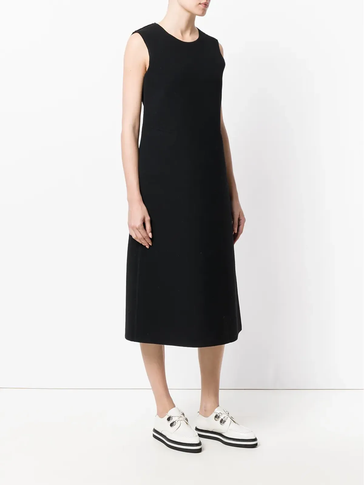 Comme Des Garçons Pre-Owned 丸首ノースリーブドレス - 画像3
