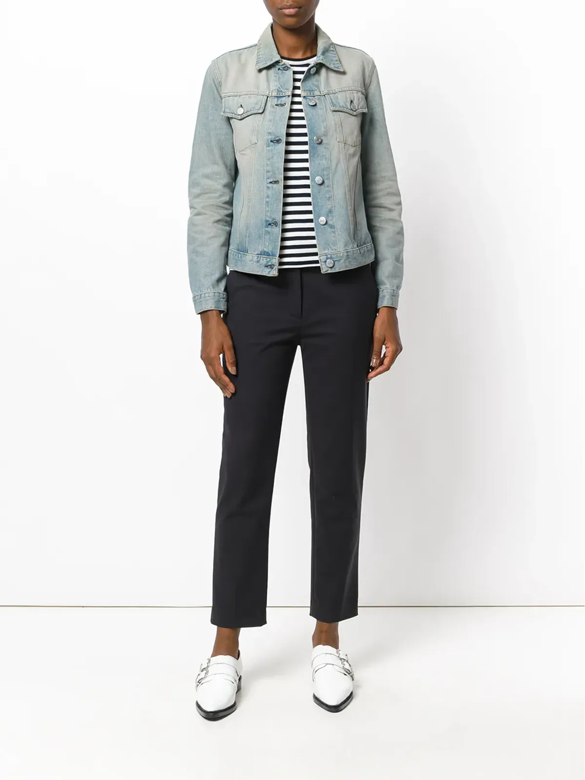 Helmut Lang Pre-Owned ストーンウォッシュデニムジャケット - 画像2