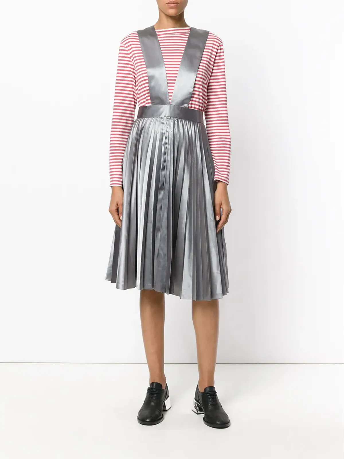 Comme Des Garçons Pre-Owned プリーツメタリックスカート - 画像2
