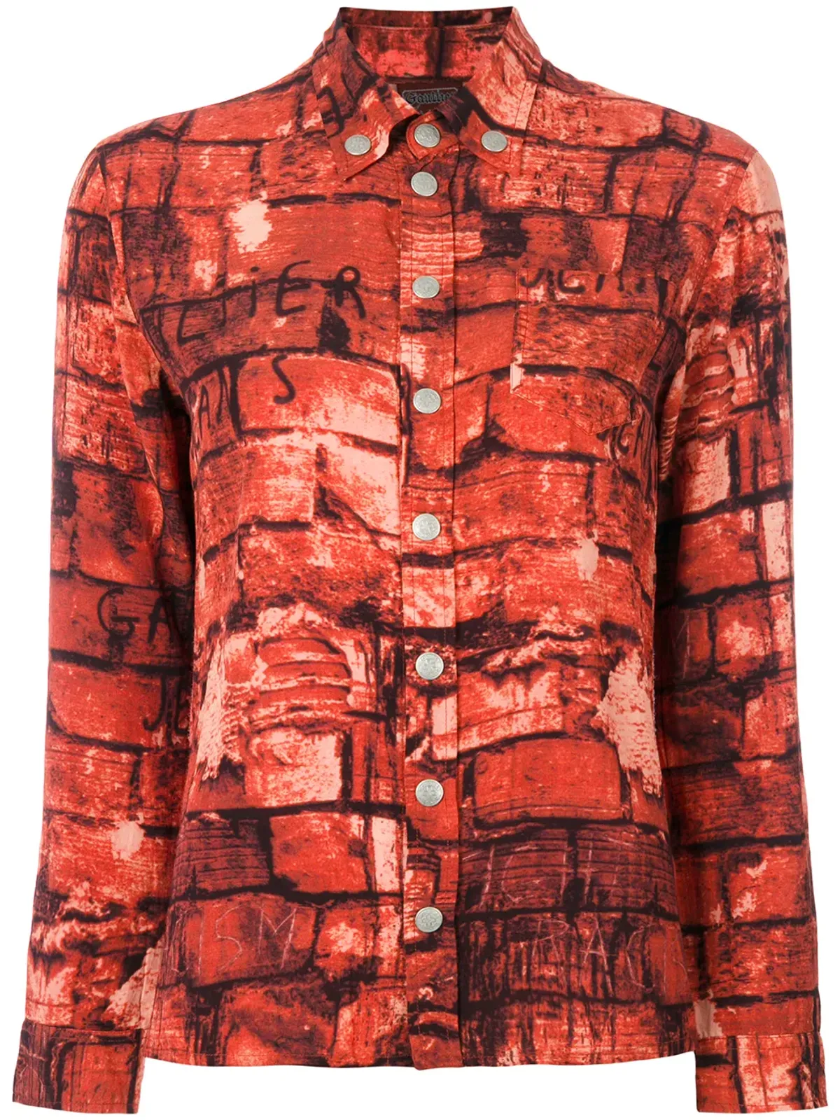 Jean Paul Gaultier Pre-Owned ブリックプリントシャツ - 画像1