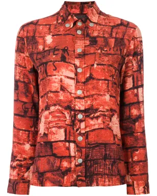Jean Paul Gaultier Pre-Owned ブリックプリントシャツ - サムネイル1