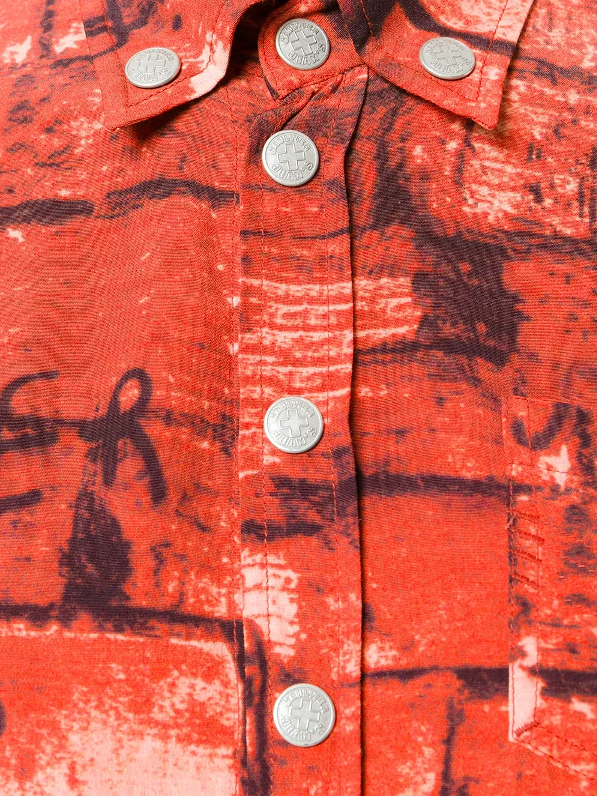 Jean Paul Gaultier Pre-Owned ブリックプリントシャツ - 画像5