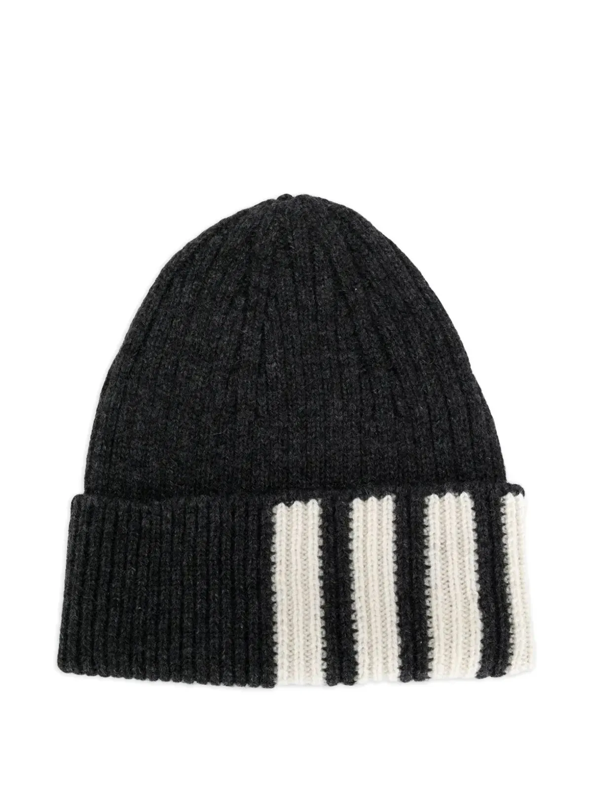 Thom Browne 4バー・ストライプ カシミアリブ帽 - 画像1