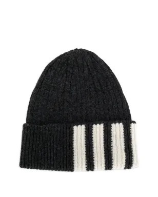 Thom Browne 4バー・ストライプ カシミアリブ帽 - サムネイル1