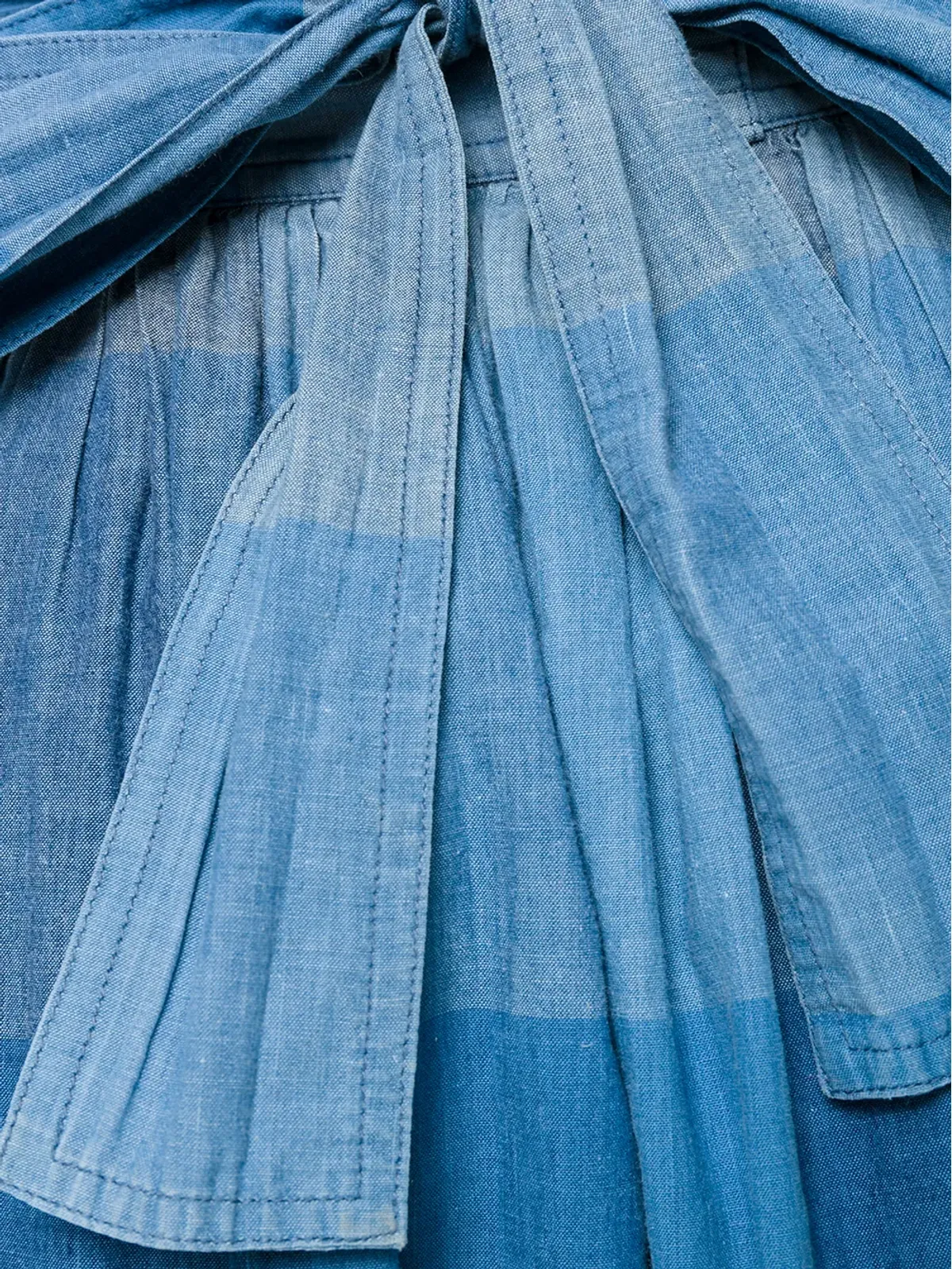 Issey Miyake Pre-Owned check wrap skirt - Blue - 画像5