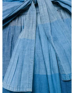Issey Miyake Pre-Owned check wrap skirt - Blue - サムネイル5