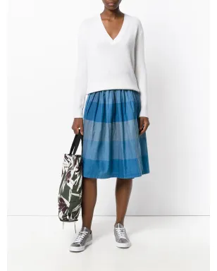 Issey Miyake Pre-Owned check wrap skirt - Blue - サムネイル2