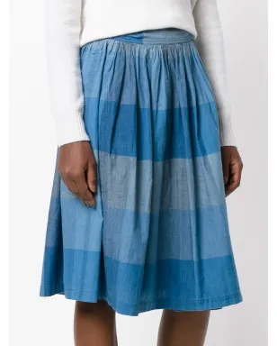 Issey Miyake Pre-Owned check wrap skirt - Blue - サムネイル3