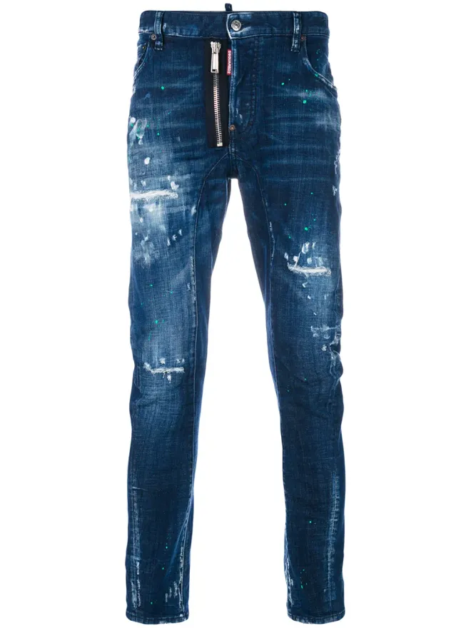 Dsquared2 DSQUARED2 ディストレスド タイディー バイカージーンズの商品画像