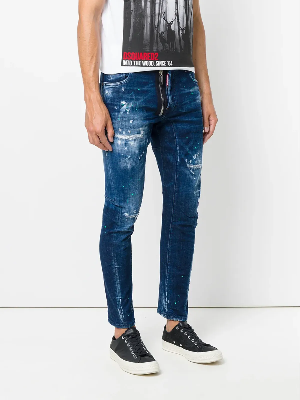 DSQUARED2 ディストレスド タイディー バイカージーンズ - 画像3