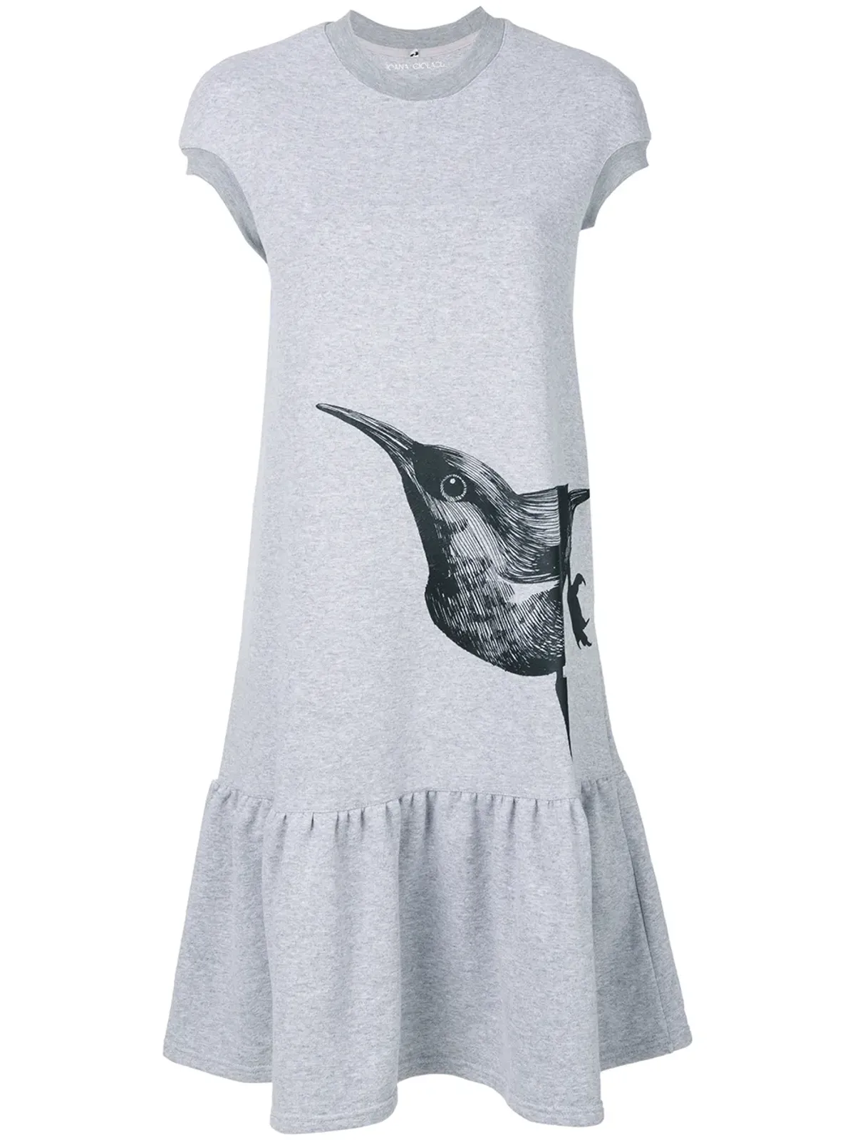Ioana Ciolacu 鳥柄プリントTシャツドレス - 画像1