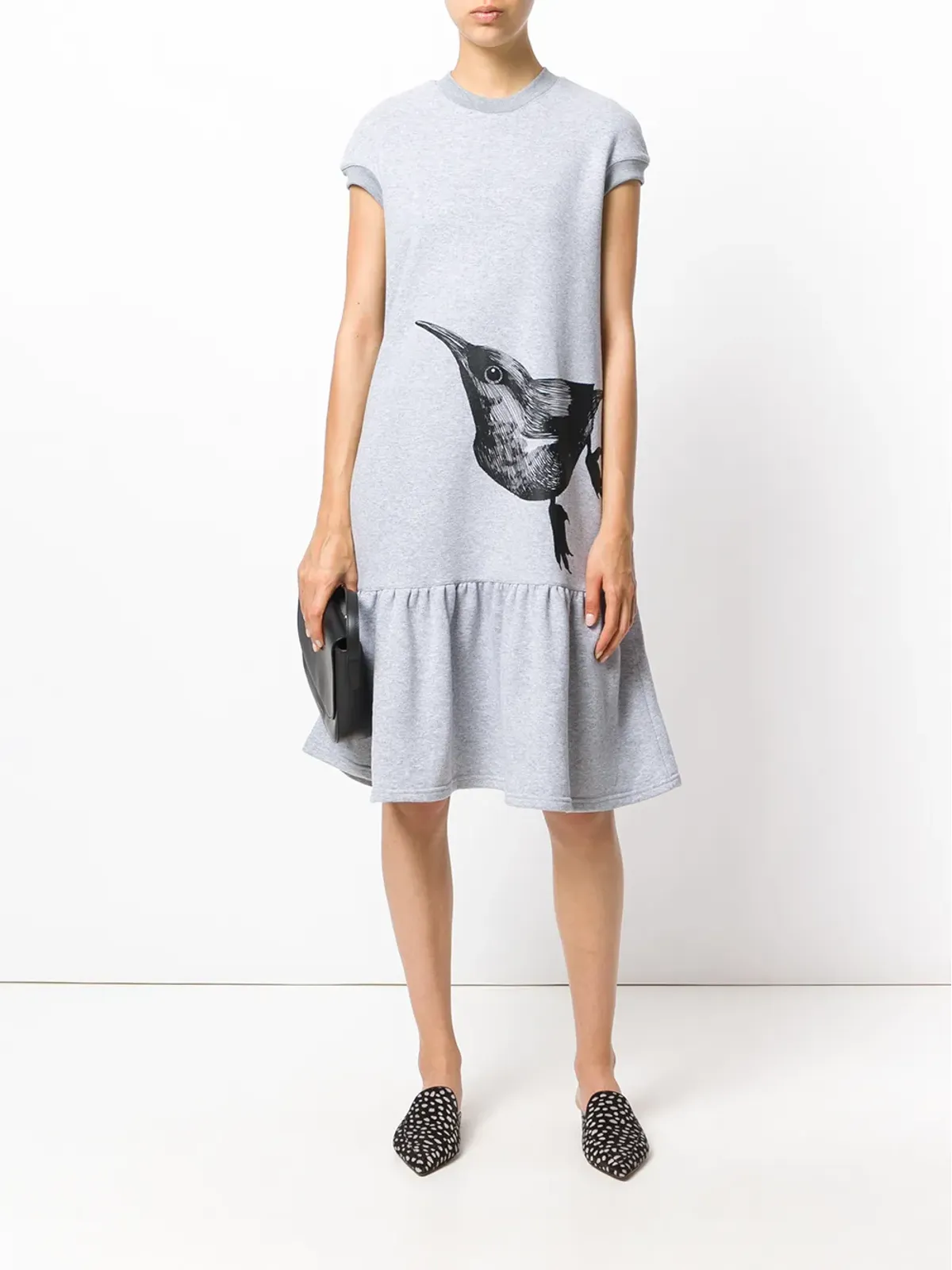 Ioana Ciolacu 鳥柄プリントTシャツドレス - 画像2