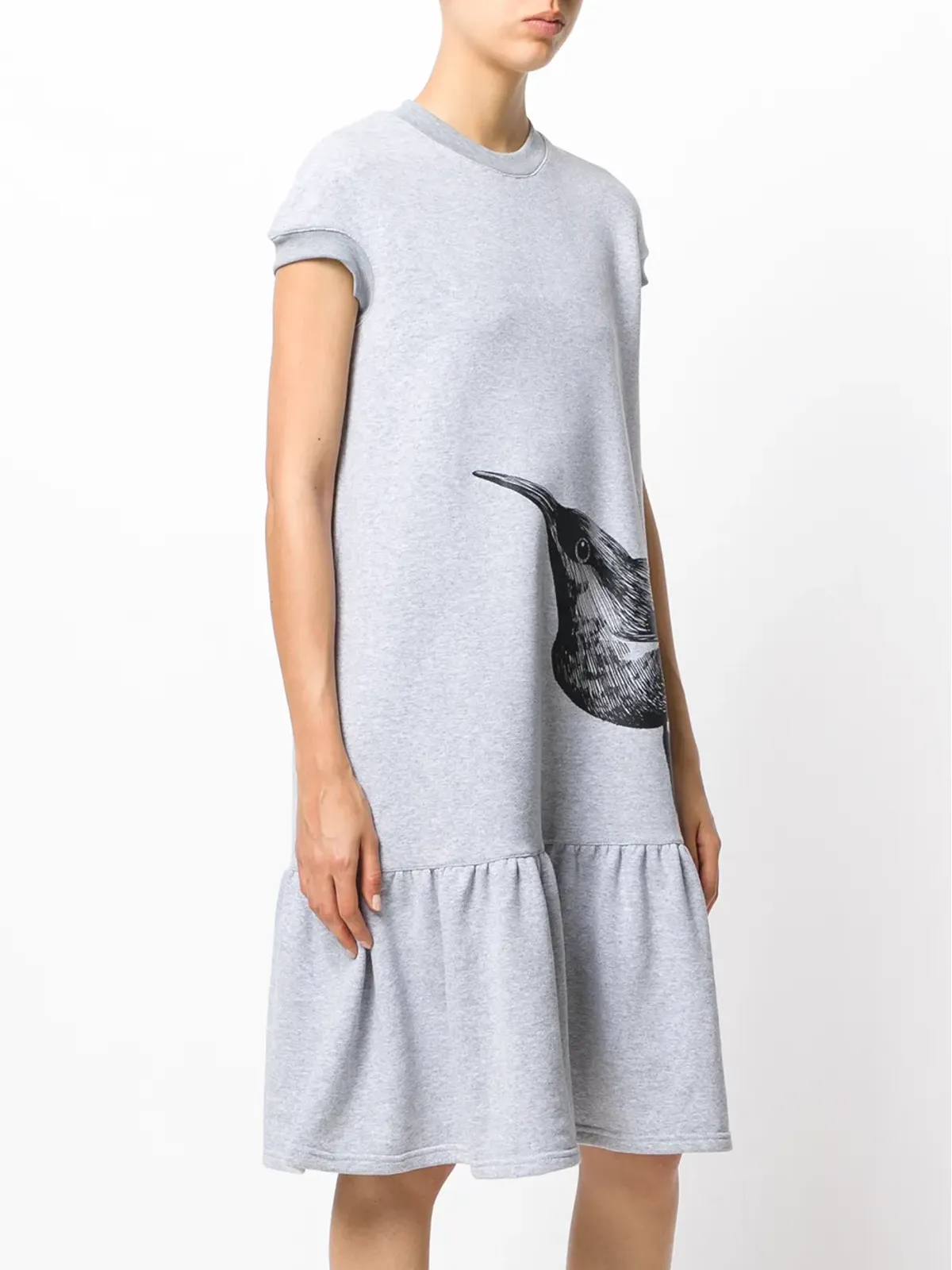 Ioana Ciolacu 鳥柄プリントTシャツドレス - 画像3