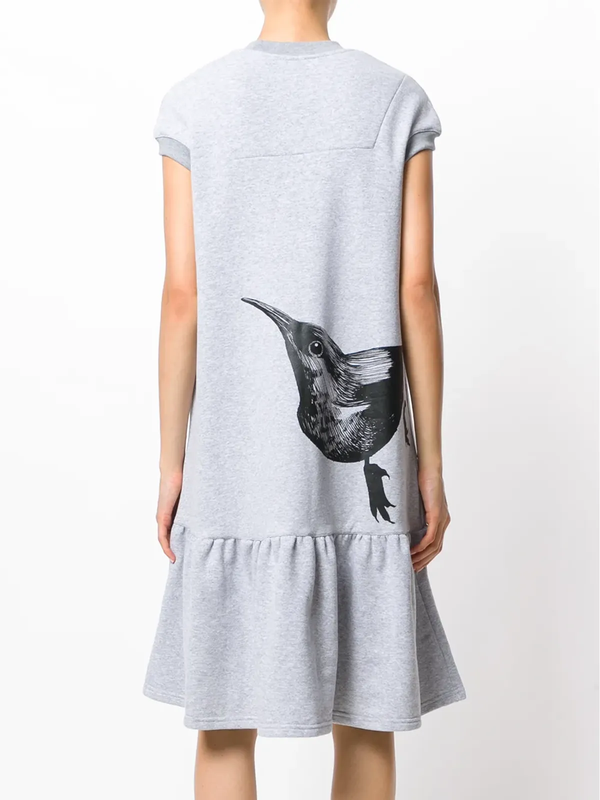 Ioana Ciolacu 鳥柄プリントTシャツドレス - 画像4