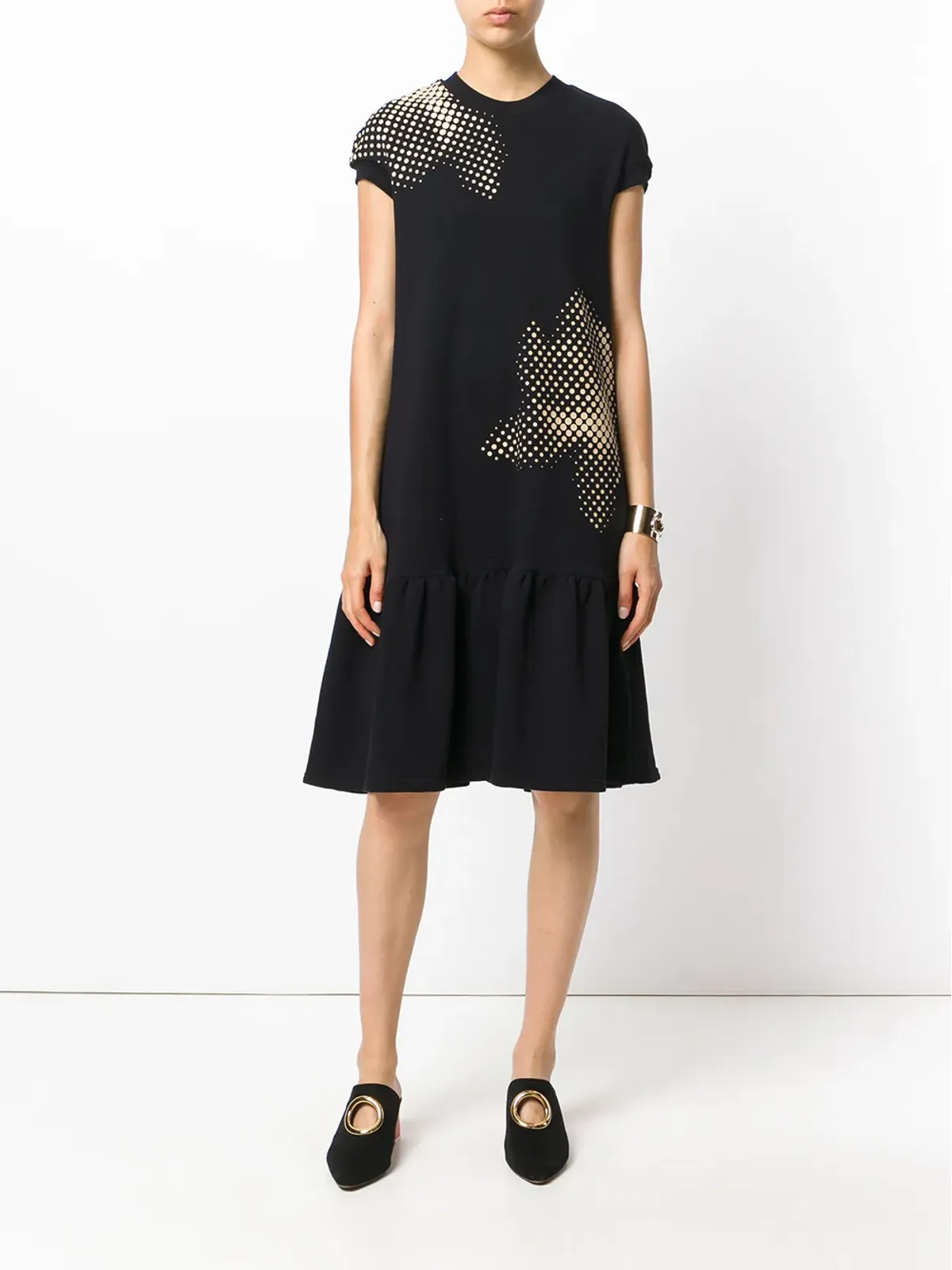 Ioana Ciolacu Tシャツドロップウエストドレス ブラック - 画像2