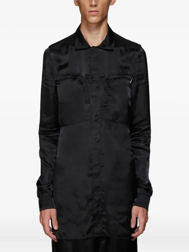 Rick Owens Rick Owens カットアウェイカラーシャツ（ブラック）の商品画像