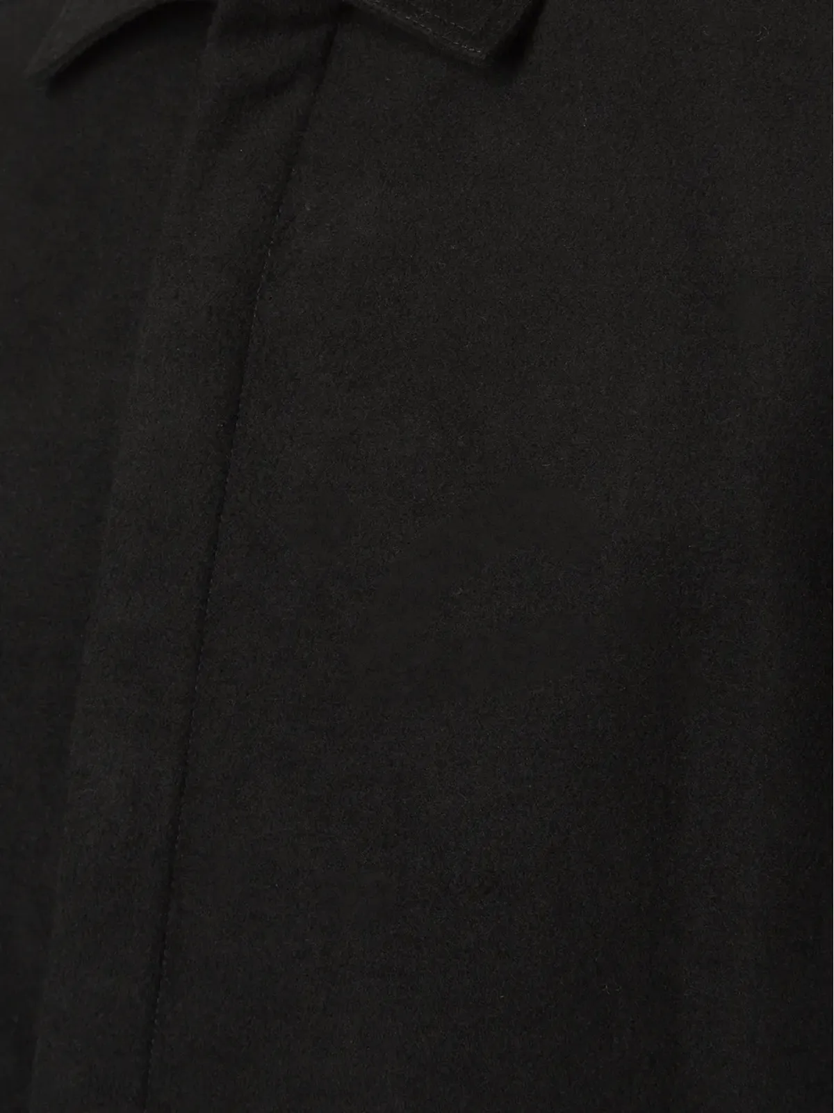 Rick Owens カットアウェイカラーシャツ（ブラック） - 画像5