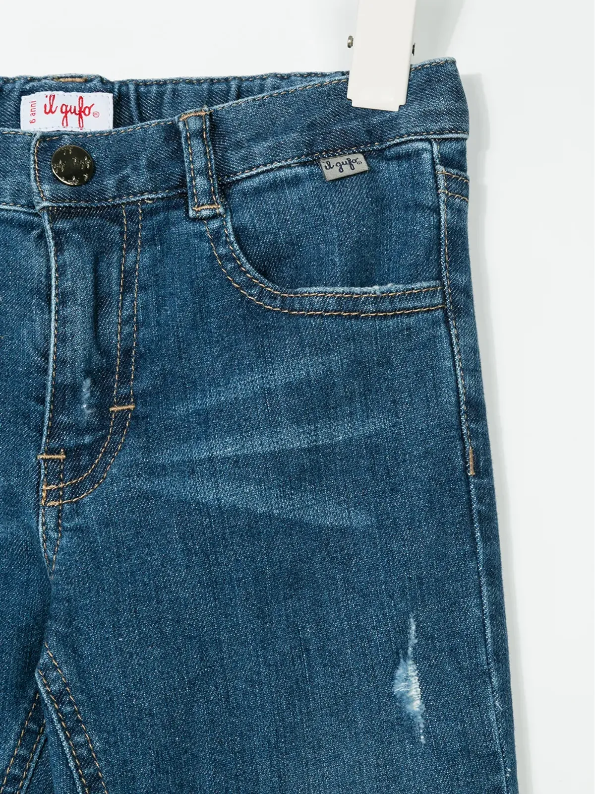 Il Gufo ダメージ加工デニムジーンズ - Blue - 画像3
