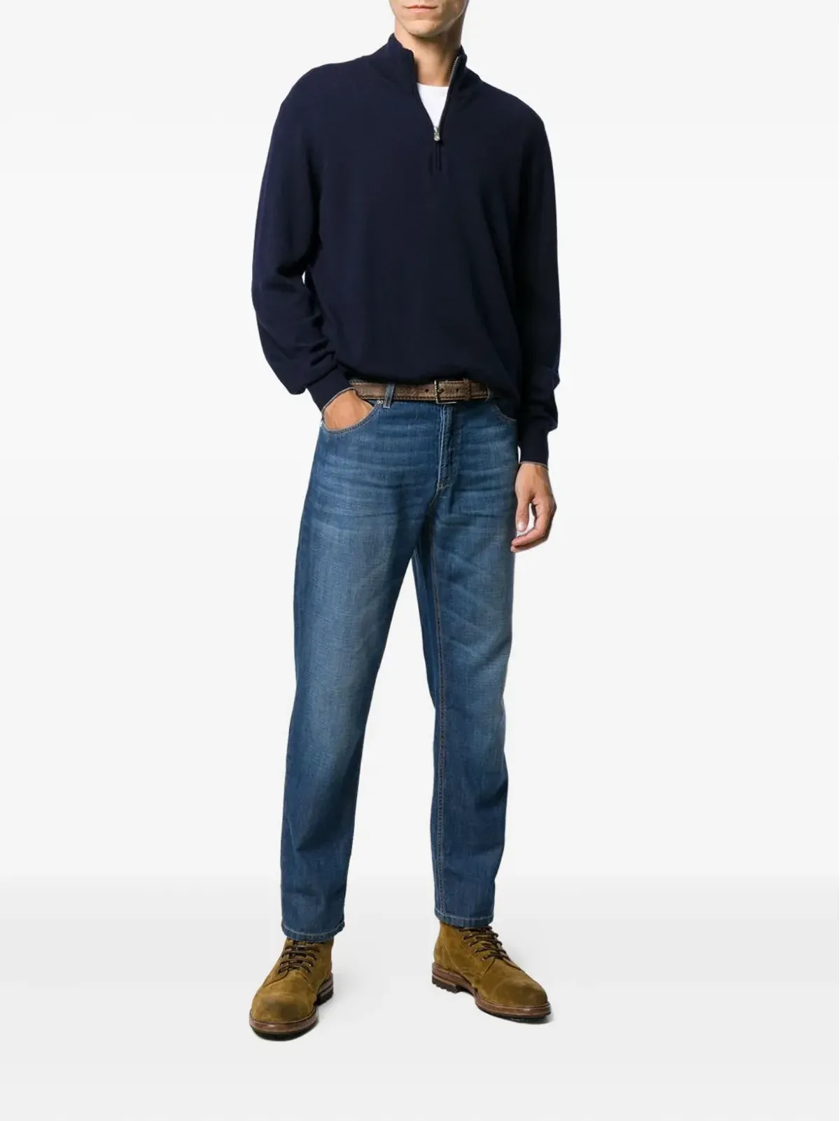 Brunello Cucinelli ジップファスナー付きカシミヤジャンパー - 画像2