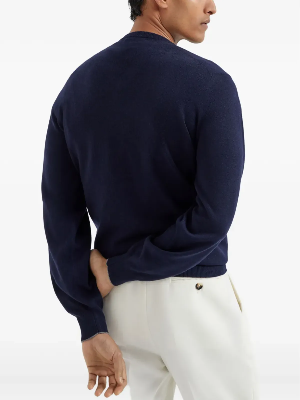 Brunello Cucinelli Vネック カシミヤ セーター - 画像5