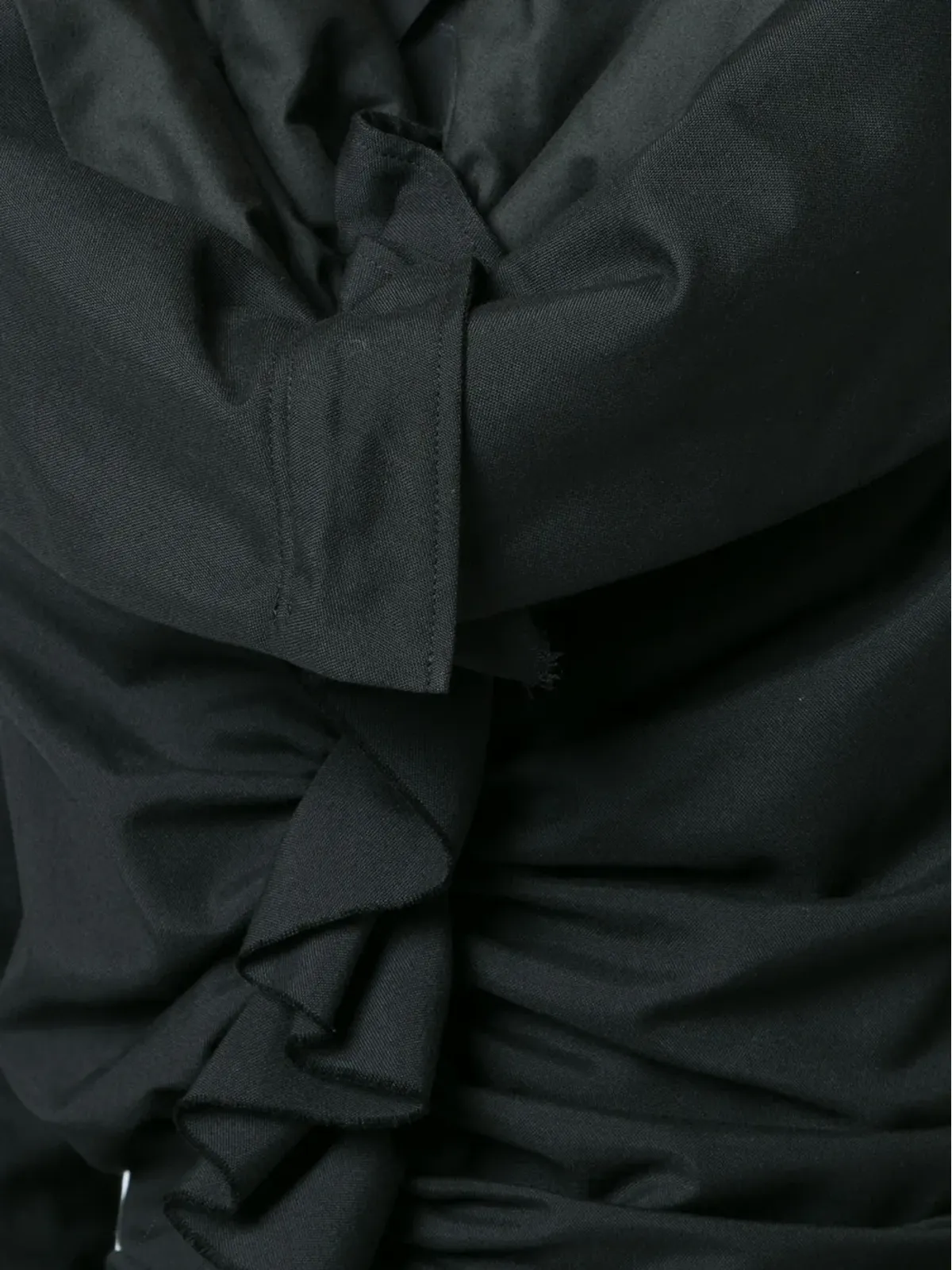 Yohji Yamamoto ギャザードレス - ブラック - 画像5