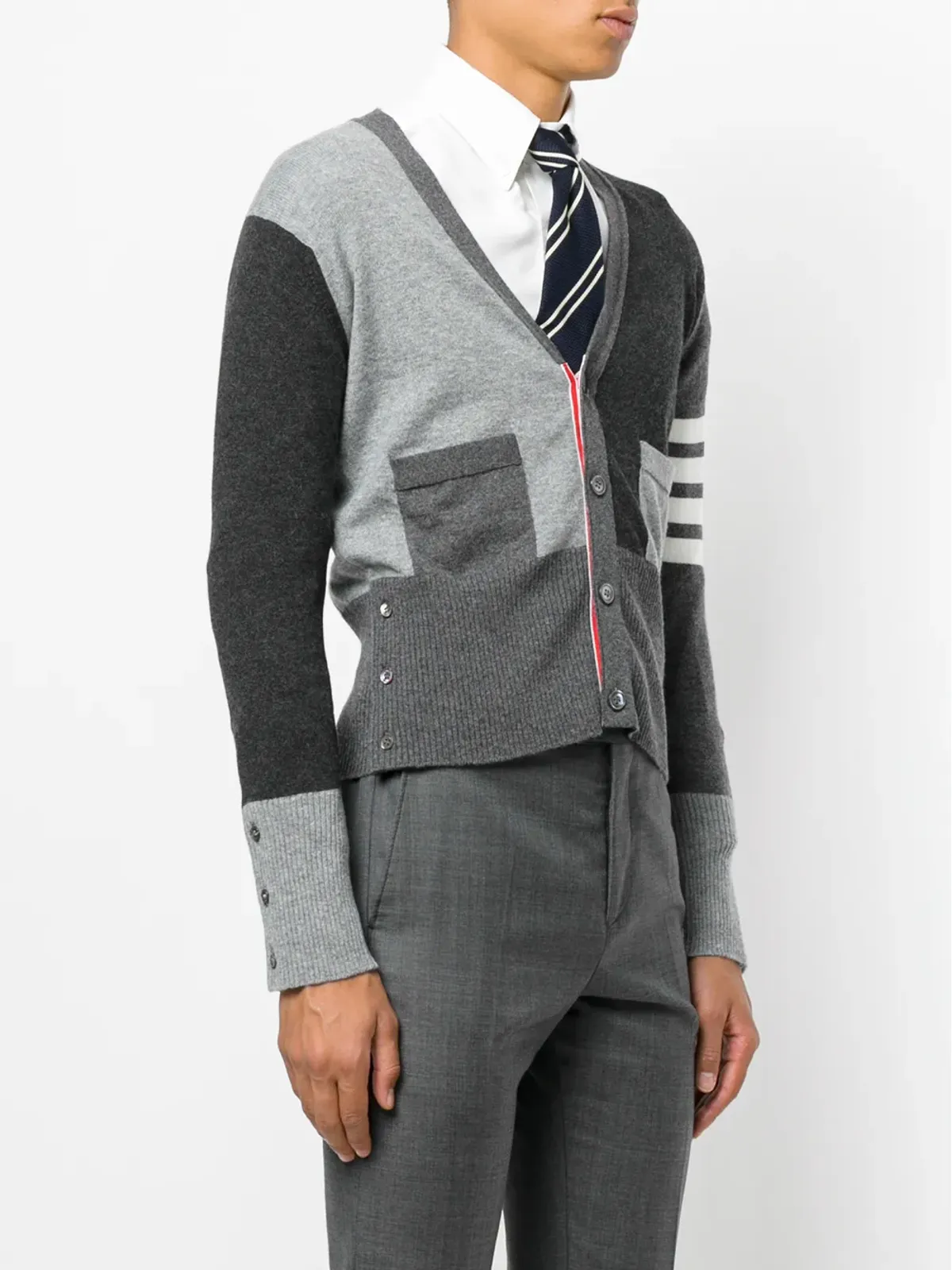 Thom Browne フィットしたウェスト Vネック カーディガン - 画像3